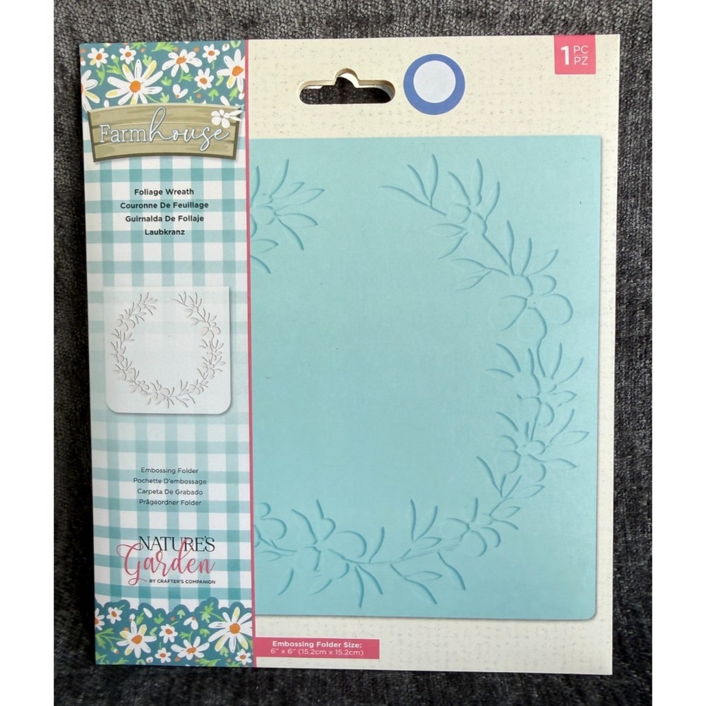 Farmhouse Nature's Garden Crafter's Companion Embossing Folder Foliage Wreath